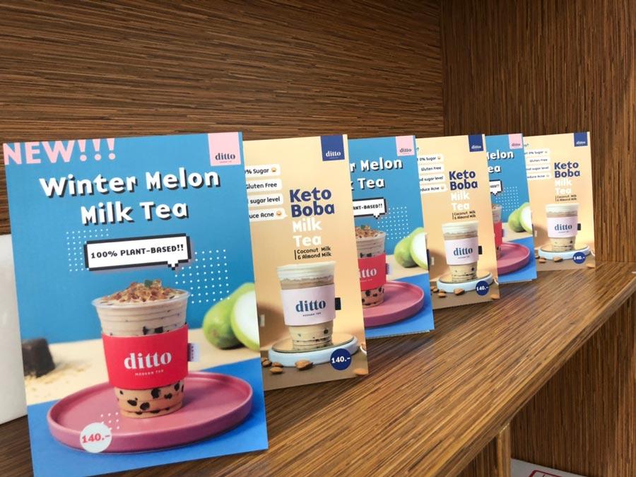 ป้ายตั้งโต๊ะ ป้านเมนูตั้งโต๊ะ ป้ายเต็นท์การ์ดตั้งโต๊ะร้านขนม ร้านกาแฟ ราคาถูก