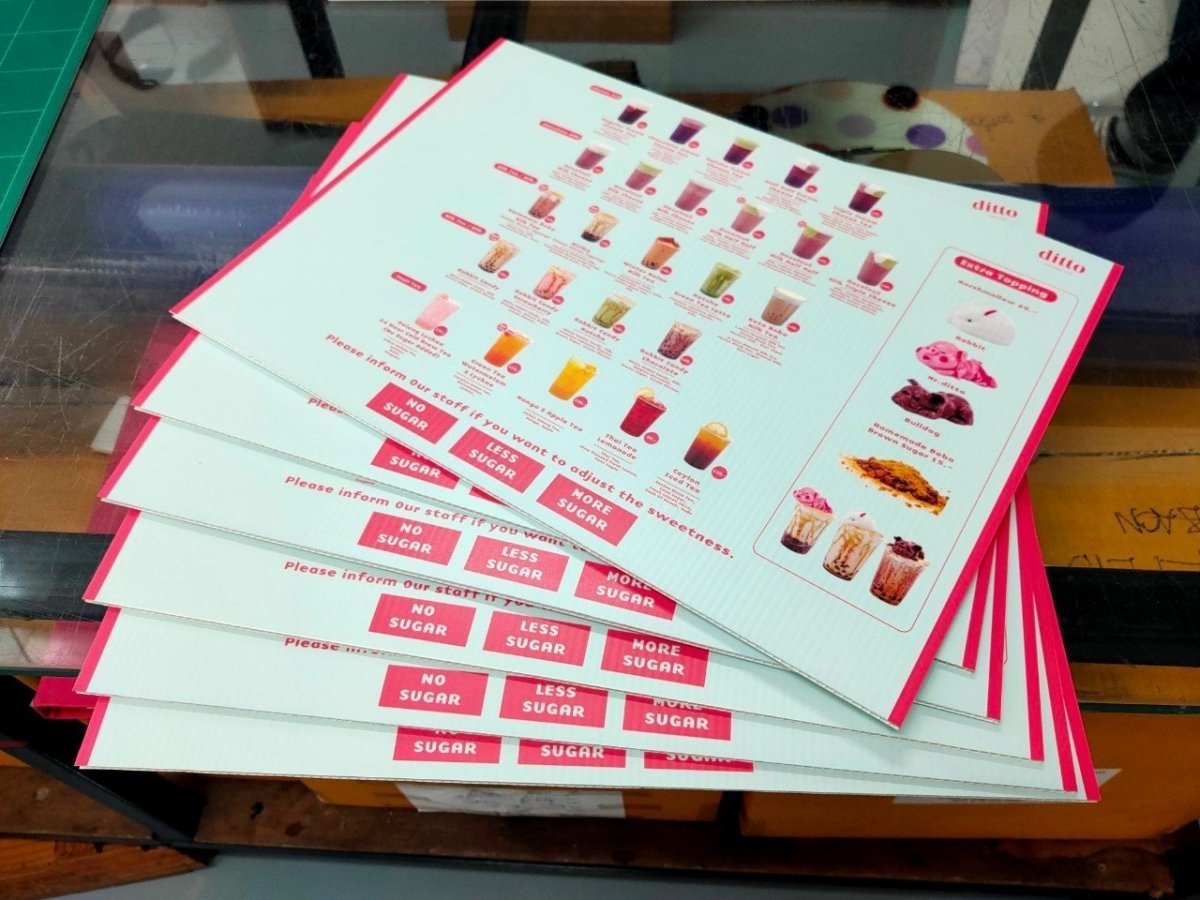 ป้ายเมนูกาแฟ ป้ายเมนูชา สวยๆ ฟิวเจอร์บอร์ด พิมพ์ป้ายเมนูสวยๆ คมชัด