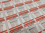 Sticker PVC Print Die cut ตามแบบ สติ๊กเกอร์พิมพ์ลายไดคัทตามแบบ สติ๊กเกอร์ฉลากสินค้า ฉลากติดขวด ฉลากกล่องสินค้า