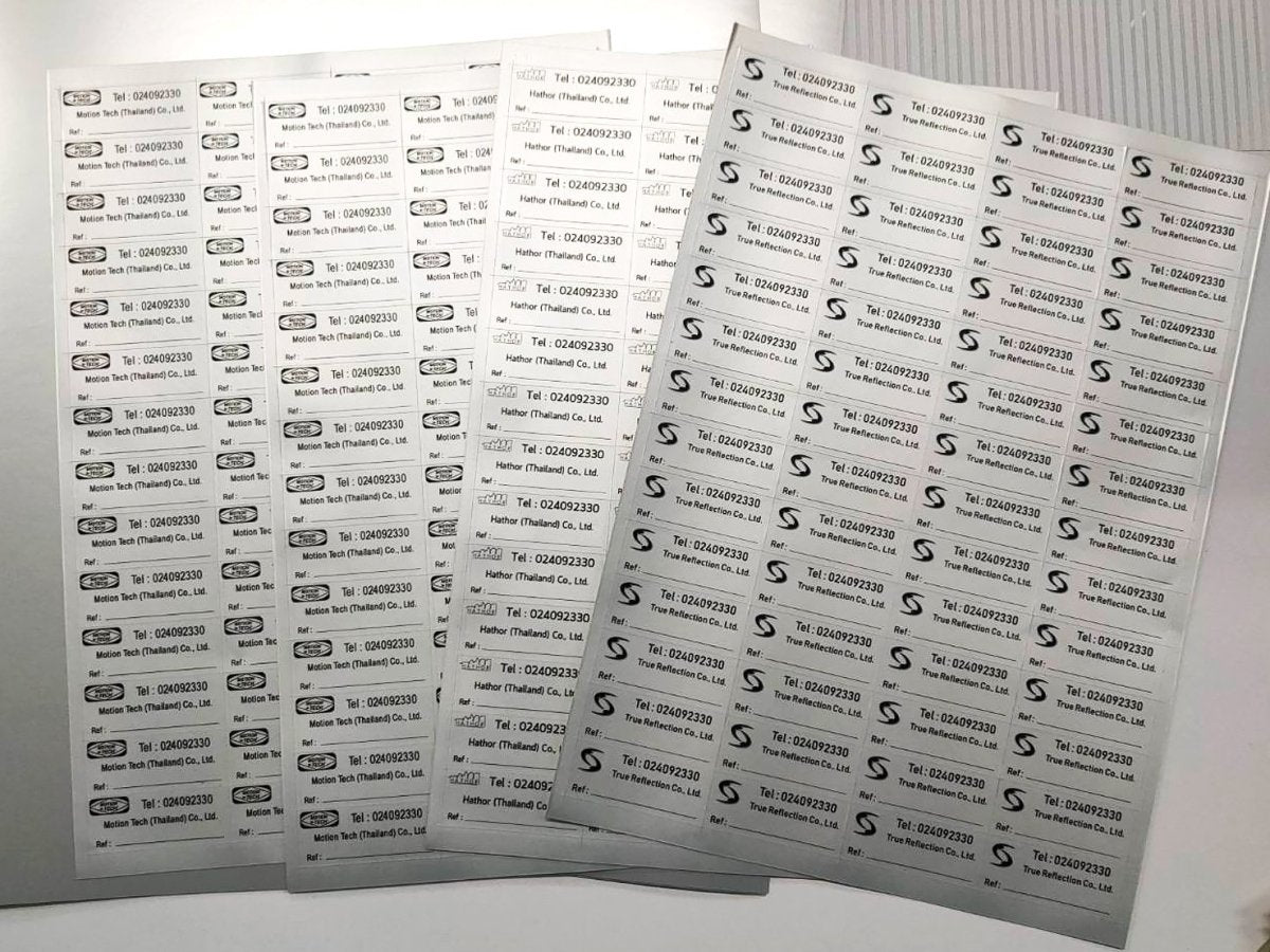 สติ๊กเกอร์สีทอง และสติ๊กเกอร์สีเงิน พิมพ์หรูหรา เพิ่มมูลค่าสินค้า เหมาะสำหรับฉลากบรรจุภัณฑ์ งานพรีเมียม และงานตกแต่ง