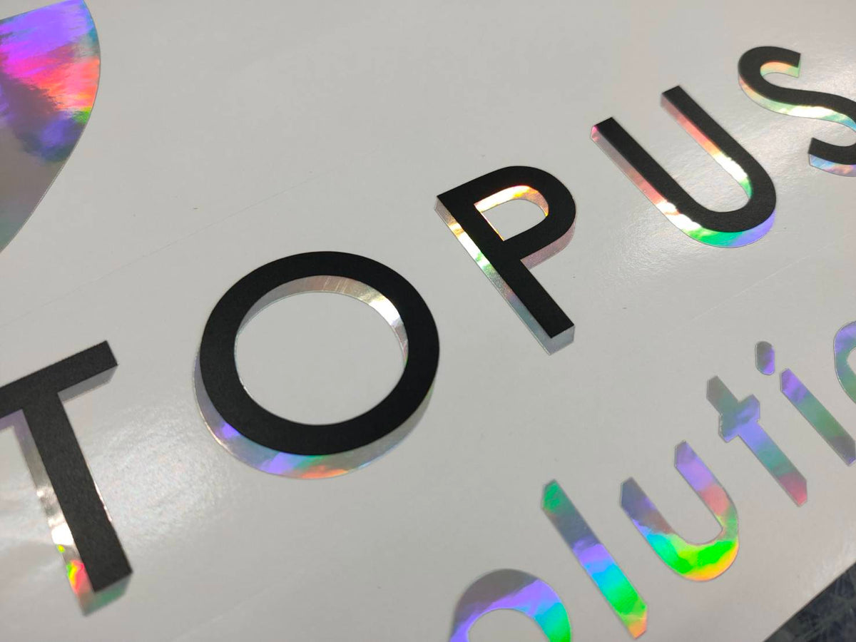 สติ๊กเกอร์โฮโลแกรม Hologram Sticker กันปลอม สะท้อนแสงหลากสี เพิ่มมูลค่าแบรนด์ เหมาะสำหรับฉลากสินค้า และงานพรีเมียม