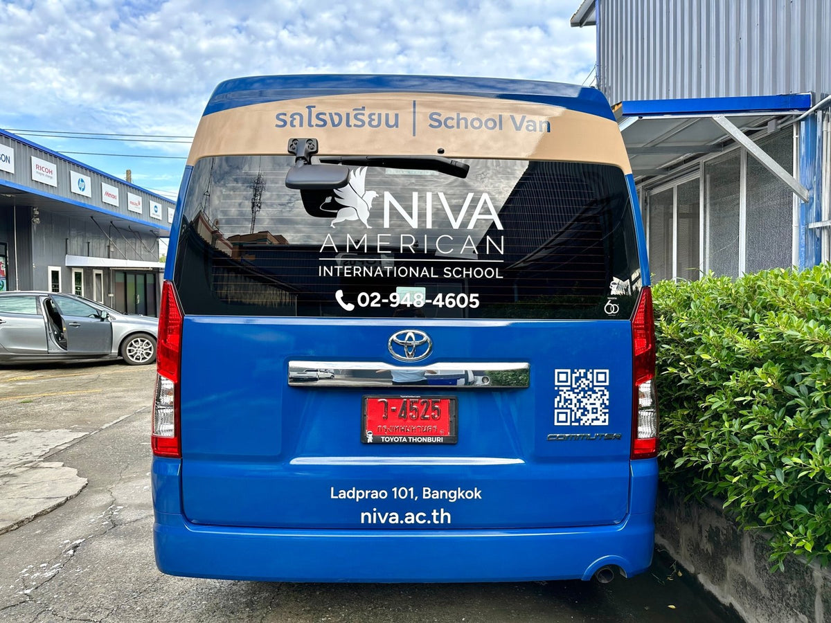 สติ๊กเกอร์ติดรถตู้ Van Wrap Sticker พิมพ์คมชัด วัสดุทนทาน เหมาะสำหรับโฆษณา โปรโมชัน และตกแต่งรถเพื่อสร้างเอกลักษณ์