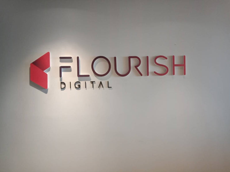 ป้ายอะคริลิกตัวนูน บนฐานป้ายลามิเนตลายไม้ พร้อมติดตั้ง ร้านอาหารเพื่อสุขภาพ healthy