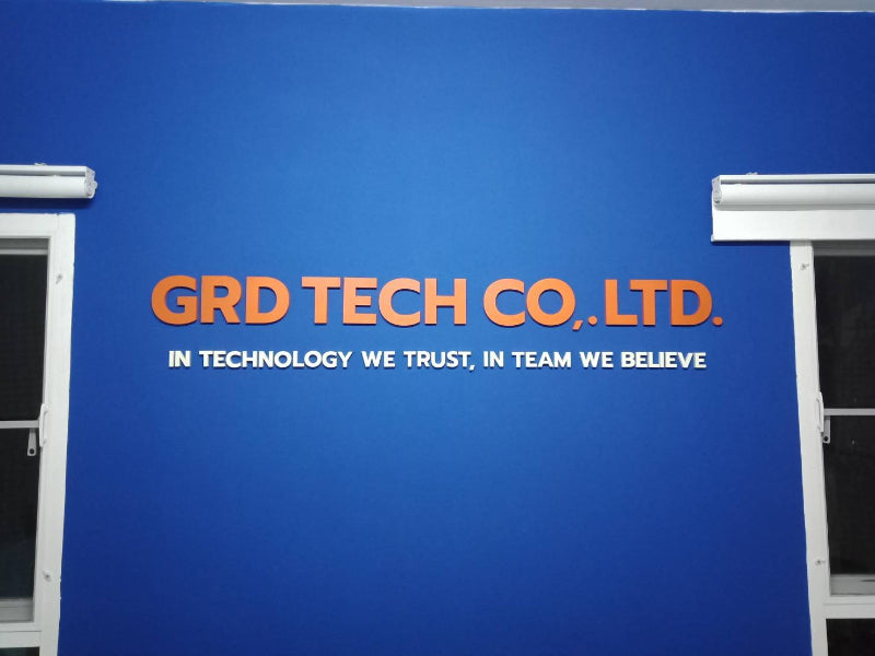 ป้ายพลาสติก ป้ายอะคริลิค ตัวอักษรอะคริลิคนูน ตัวอักษรทำสี