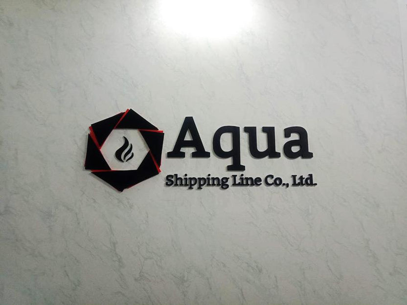 ป้ายอักษรอะคริลิก ตัวตัวอักษร ภาษาอังกฤษ ราคาถูก อะคริลิกตัวนูน ทำสี พร้อมติดตั้ง ป้ายโลโก้ Logo บริษัท