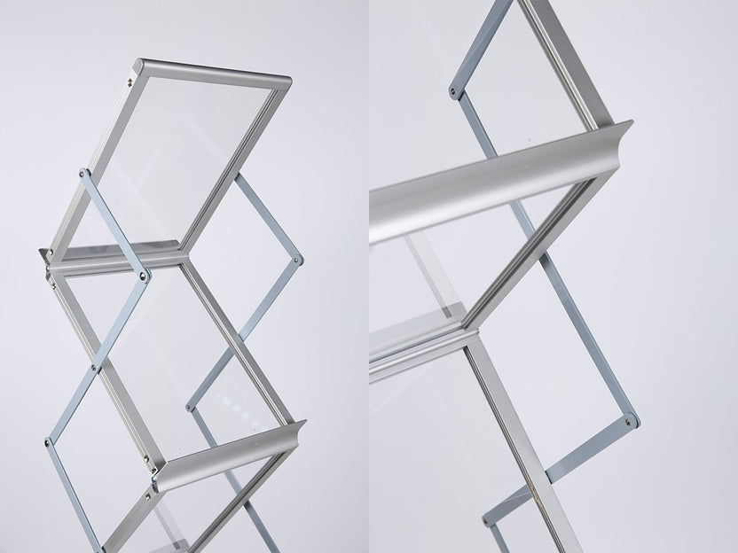 แท่นวางโบร์ชัวร์ ราคาโรงงาน ไม่มีขั้นต่ำ ชั้นออกบูธ อุปกรณ์จัดอีเว้นท์ พร้อมจัดส่ง