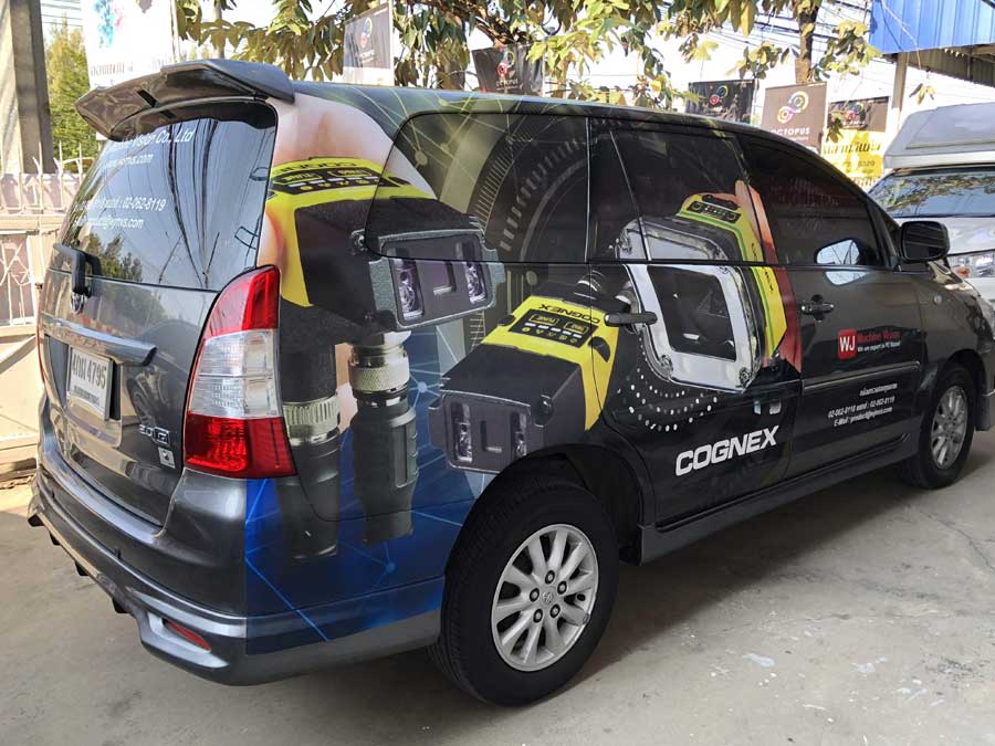สติ๊กเกอร์ติดรถ Car Wrap แร็ปสติ๊กเกอร์ วัสดุคุณภาพสูง 3M พิมพ์คมชัด ติดทนทาน เหมาะสำหรับโฆษณาและตกแต่งรถทุกประเภท