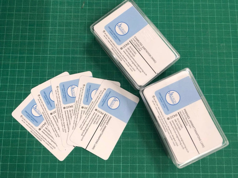พิมพ์บัตรสะสมแต้ม คูปอง และนามบัตร Namecard พิมพ์คมชัด วัสดุคุณภาพ เหมาะสำหรับร้านค้า บริษัท และงานโปรโมชัน