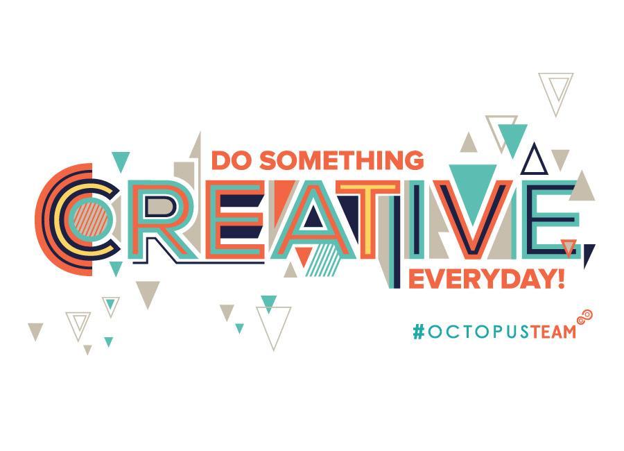 do something creative everyday สติกเกอร์กราฟิก
