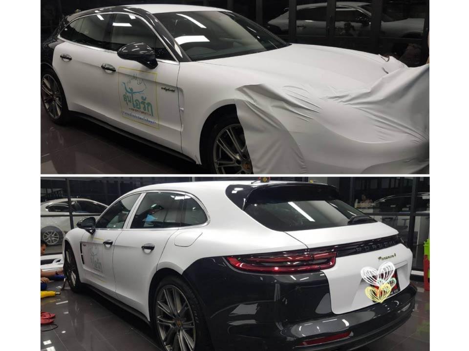 สติ๊กเกอร์ติดรถ Car Wrap แร็ปสติ๊กเกอร์ วัสดุคุณภาพสูง 3M พิมพ์คมชัด ติดทนทาน เหมาะสำหรับโฆษณาและตกแต่งรถทุกประเภท