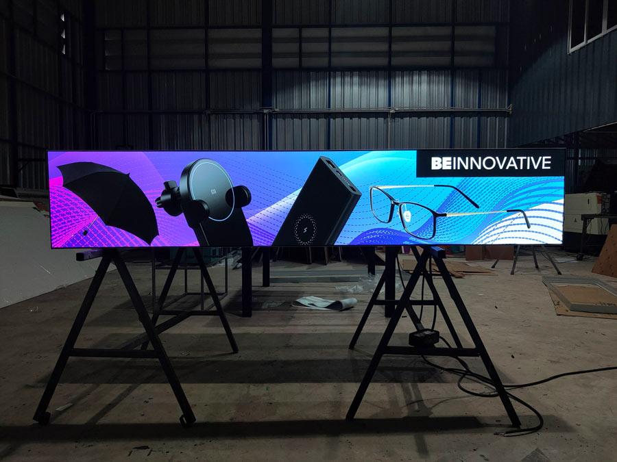 ป้ายกล่องไฟผ้า ตู้กล่องไฟ กล่องไฟผ้า fabric กล่องไฟในห้าง ป้ายไฟ PZen Smart Home ป้ายกล่องไฟห้างสรรพสินค้า Light box indoor