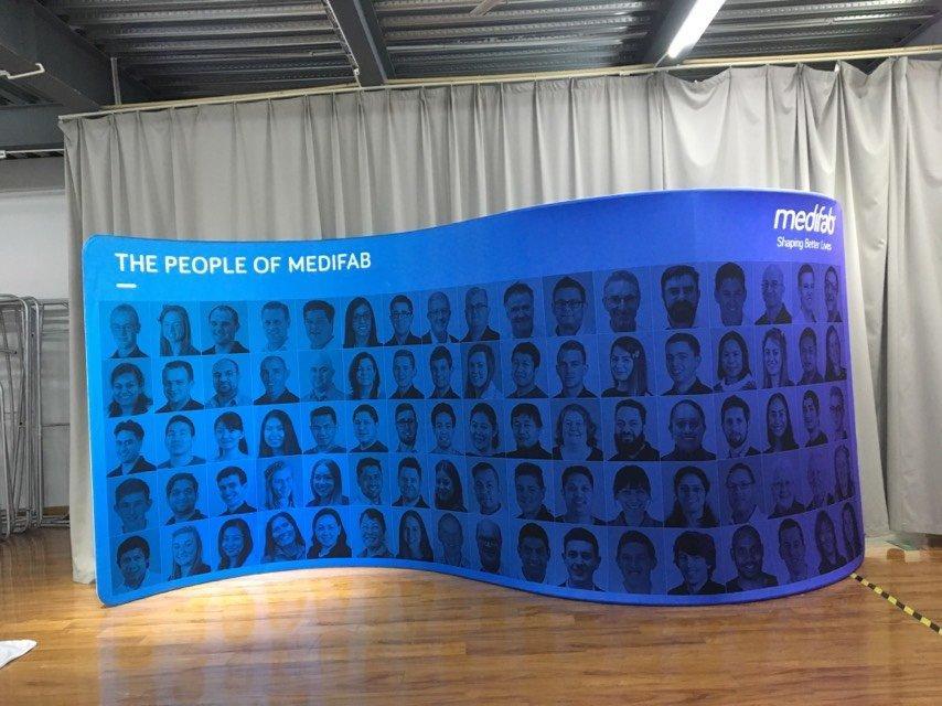 แบ็คดรอปผ้า สำเร็จรูป Fabric Backdrop Wall 3D แบคดรอปผ้า โค้ง ซุ้มถ่ายรูป ฉากถ่ายรูป ถ่ายหลังเวที