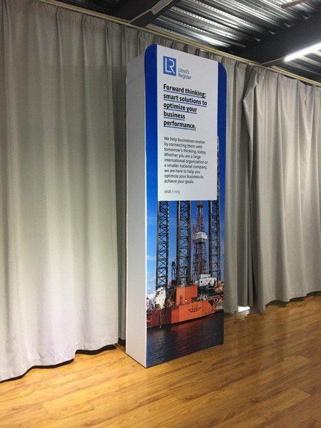 บูธผ้า Fabric Backdrop สำหรับจัดอีเว้นท์ อุปกรณ์ออกบูธงาน Expo เมืองทองธานี