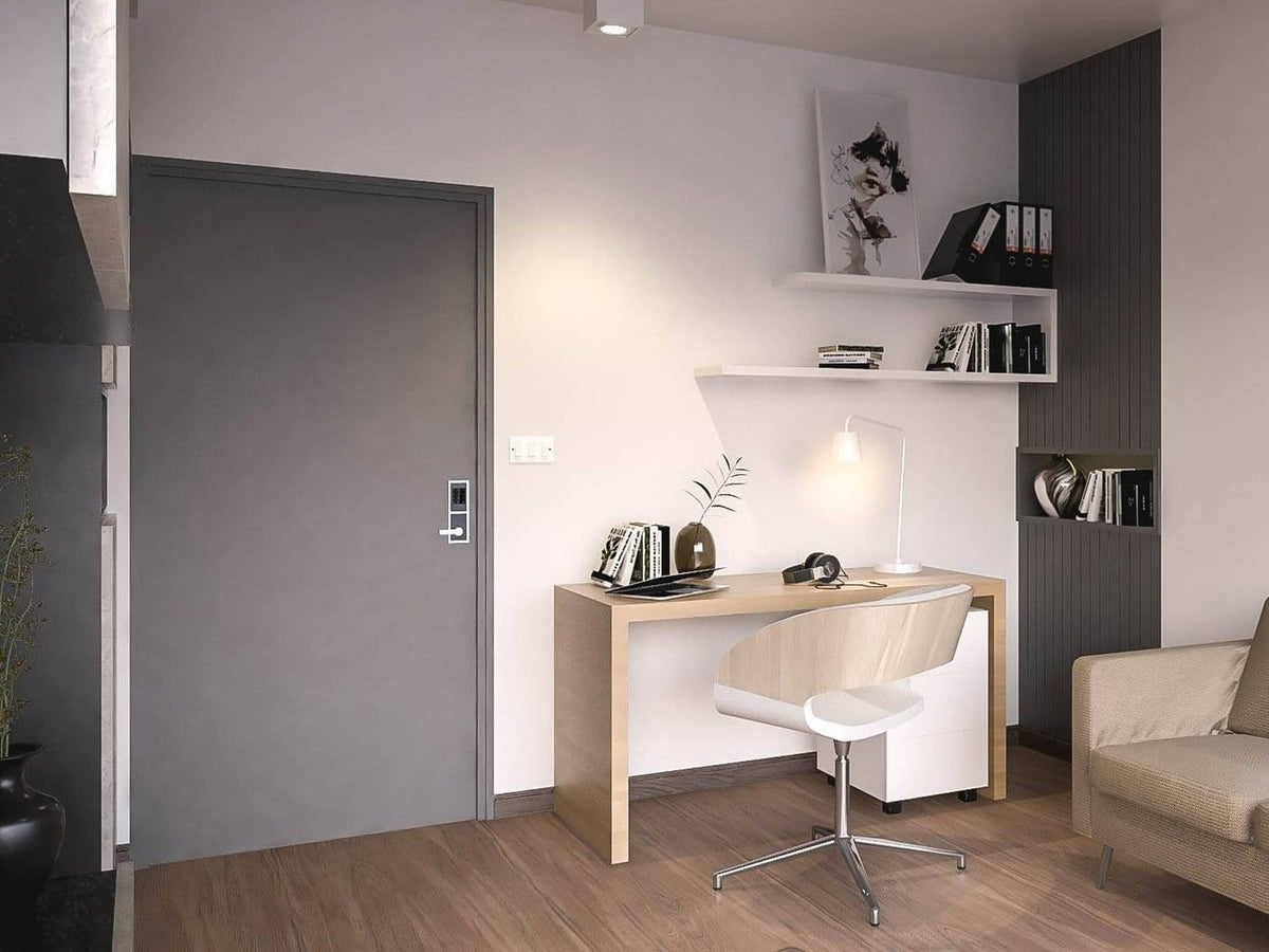 รับตกแต่งคอนโด ออกแบบภาพ 3 มิติตัวอย่าง ตกแต่งเฟอร์นิเจอร์บิ้วท์อิน Built-in furniture ตกแต่งห้องนอน ห้องนั่งเล่น