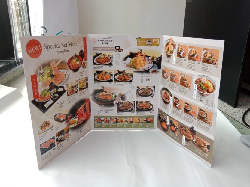 ป้ายเมนูอาหาร ป้ายราคา สำหรับติดผนังและตั้งโต๊ะ พิมพ์คมชัด ใช้งานสะดวก เหมาะสำหรับร้านอาหาร คาเฟ่ และร้านค้า