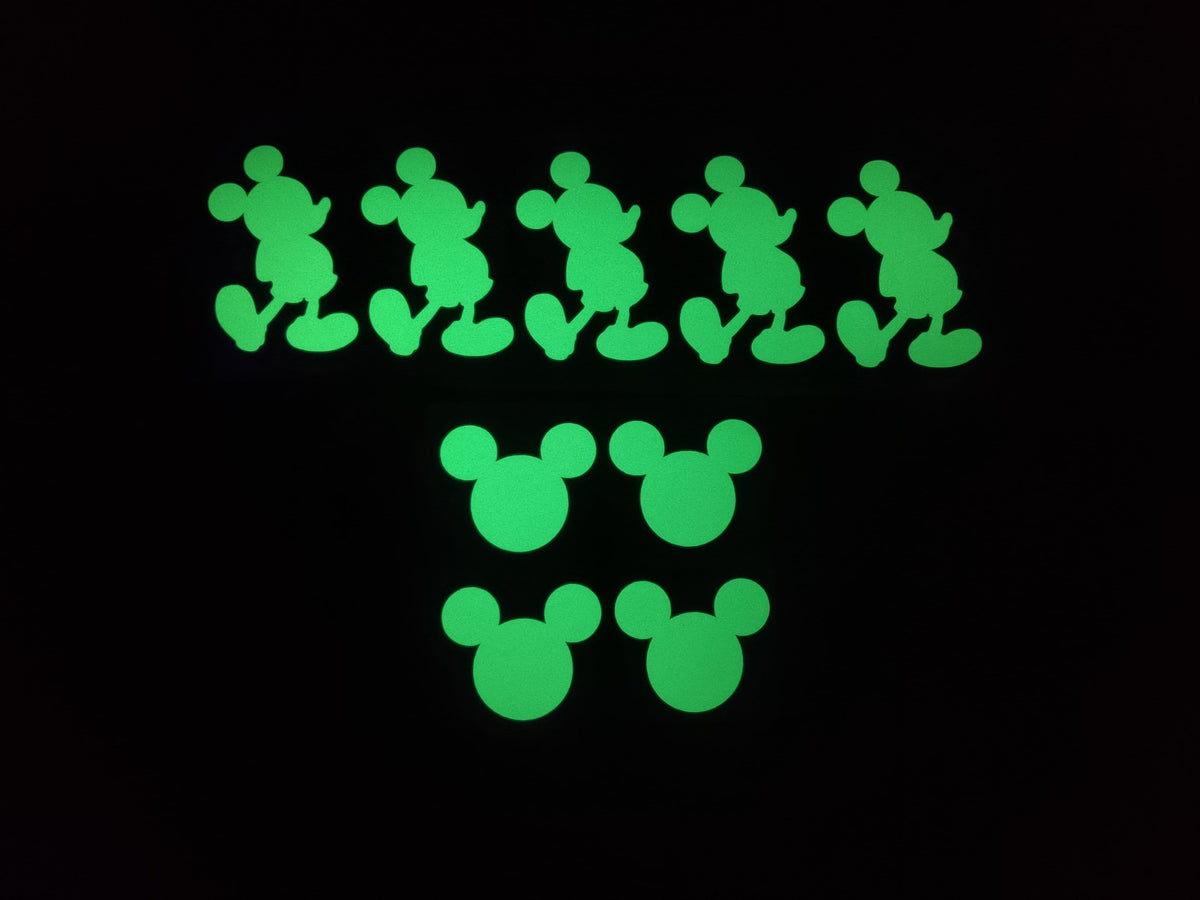 สติ๊กเกอร์เรืองแสง พรายน้ำ Glow in the Dark Sticker มองเห็นชัดในที่มืด เหมาะสำหรับงานตกแต่ง ป้ายความปลอดภัย และงานดีไซน์