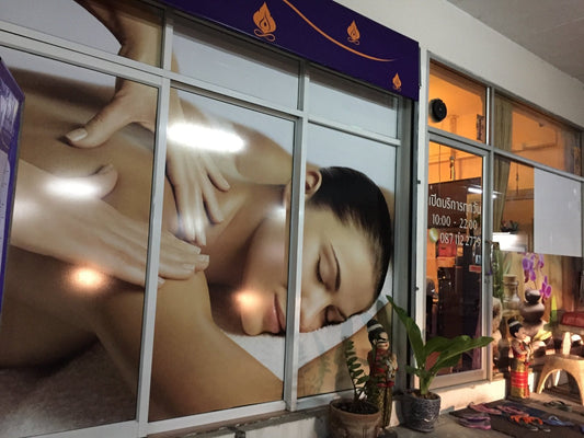 Spa and massage shop sign