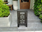 ป้ายตั้งพื้น คาเฟ่ ขาเหล็ก ผลิตตามแบบ เหมาะร้านอาหาร ร้านกาแฟ