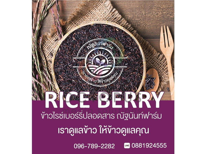 ตัวอย่างฉลากสินค้า รับออกแบบฉลากสินค้า ข้าวไรซ์เบอร์รี่