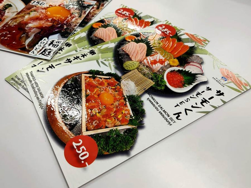 ป้ายเมนูอาหาร ป้ายราคา สำหรับติดผนังและตั้งโต๊ะ พิมพ์คมชัด ใช้งานสะดวก เหมาะสำหรับร้านอาหาร คาเฟ่ และร้านค้า