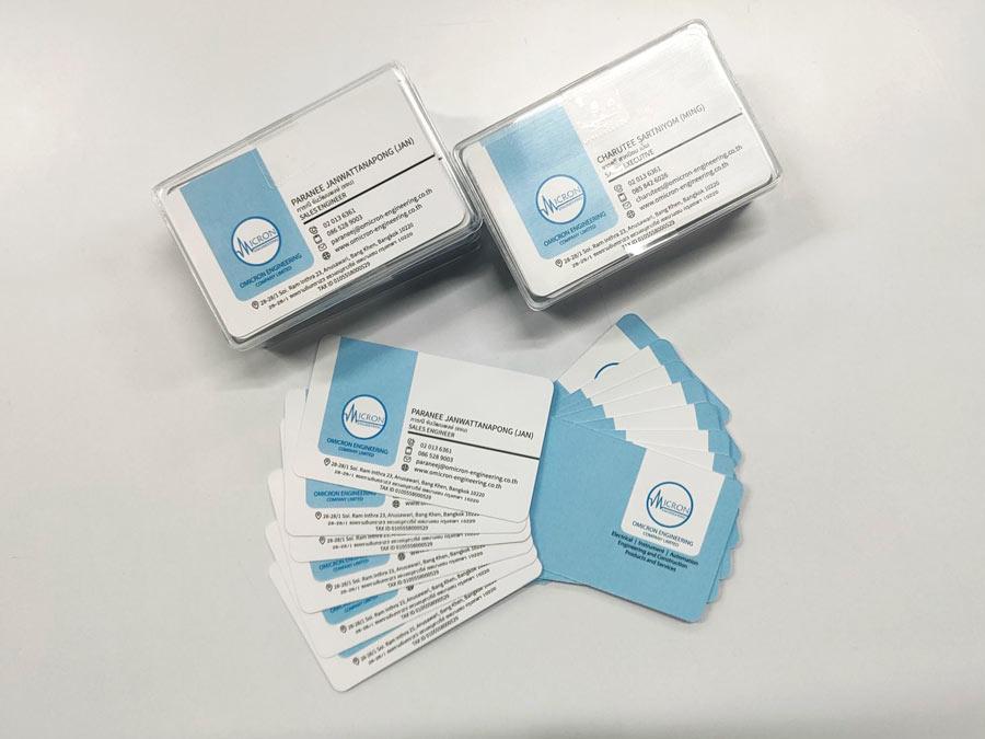 พิมพ์บัตรสะสมแต้ม คูปอง และนามบัตร Namecard พิมพ์คมชัด วัสดุคุณภาพ เหมาะสำหรับร้านค้า บริษัท และงานโปรโมชัน