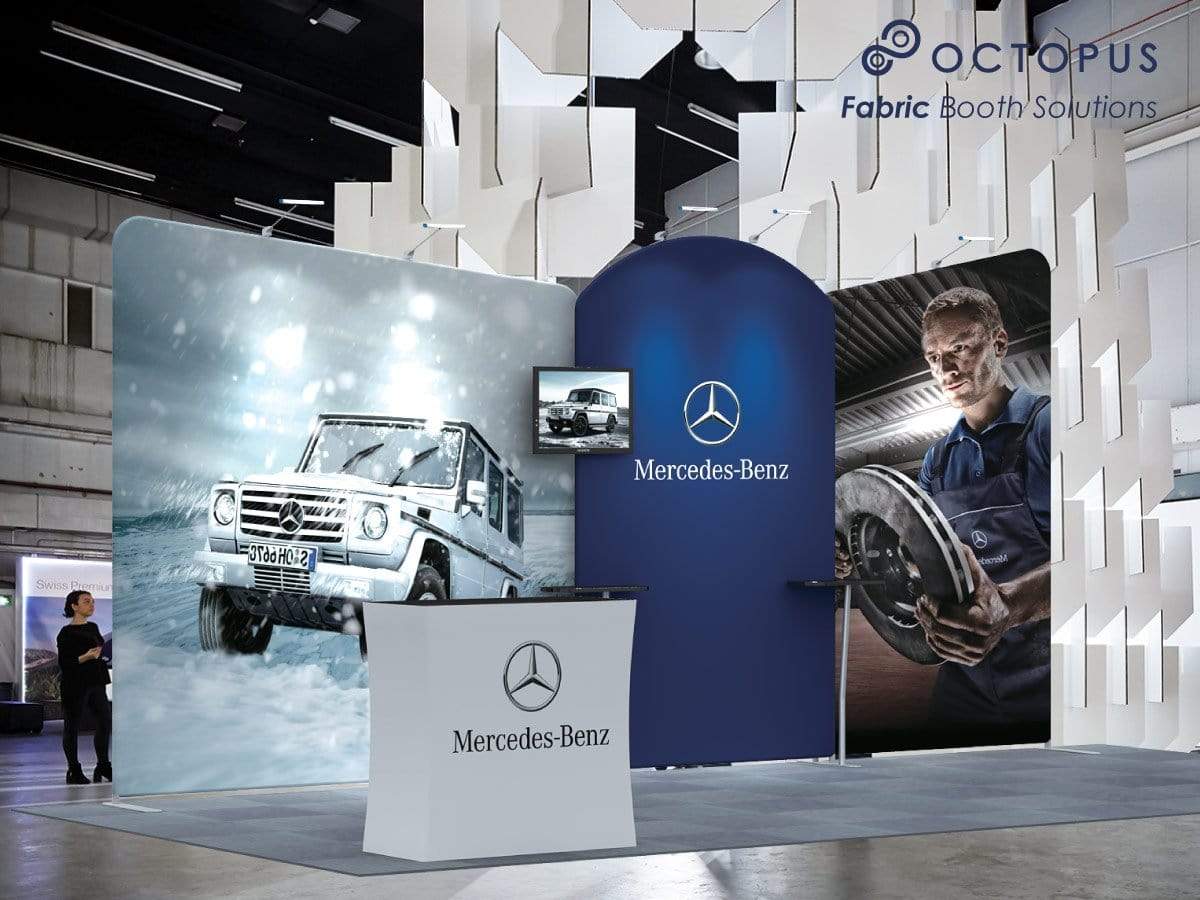 Button Pattern Booth Ready-made fabric booths | custom graphic design | Easy Booth Solution ...
