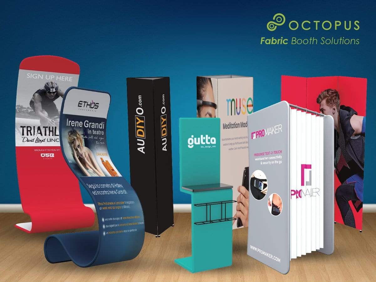 ป้ายตั้งพื้นแบบผ้า Fabric Stand น้ำหนักเบา พิมพ์คมชัด โครงสร้างแข็งแรง เหมาะสำหรับงานอีเวนต์ บูธแสดงสินค้า และโปรโมชัน