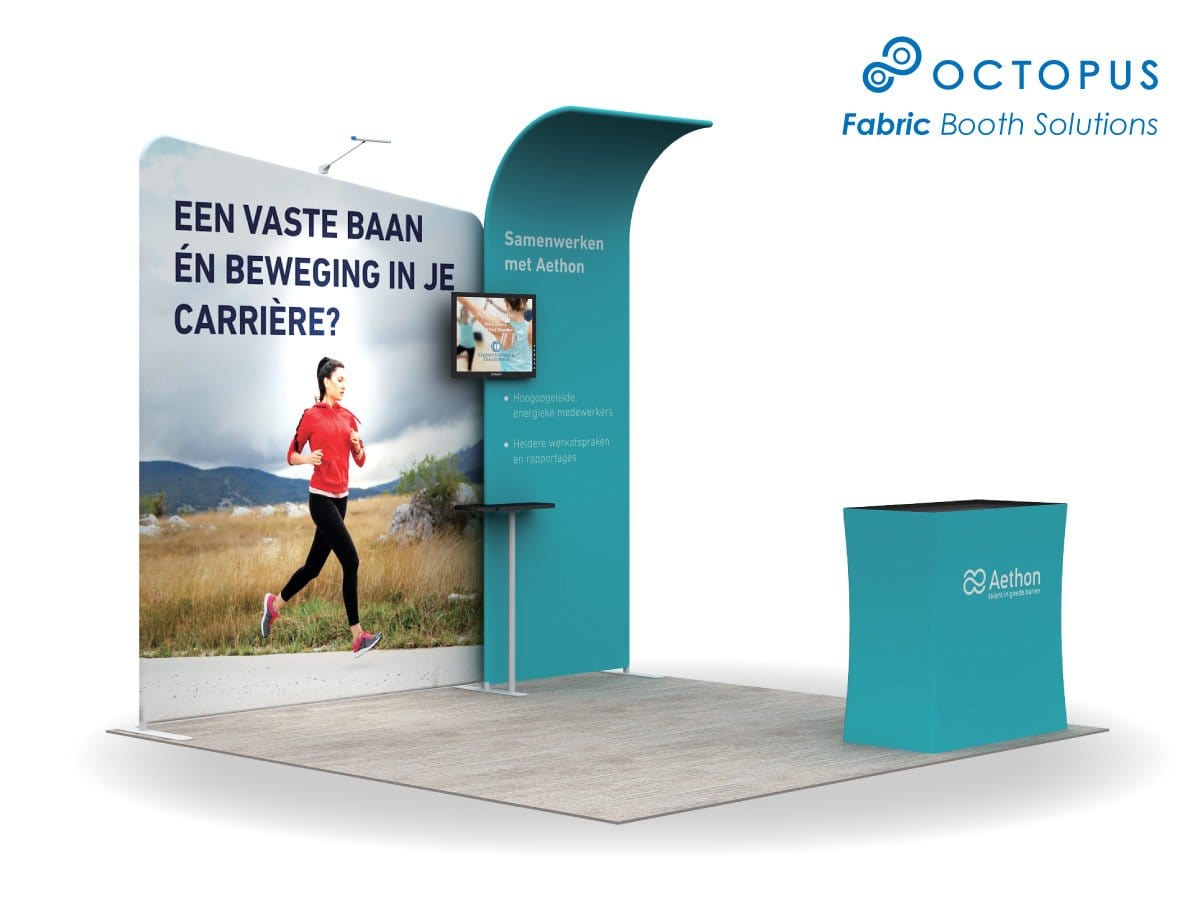 ชุดจัดบูธสำเร็จรูป บูธผ้าสำเร็จรูป แบคดรอปผ้าสำเร็จรูป Booth Solution Icon A