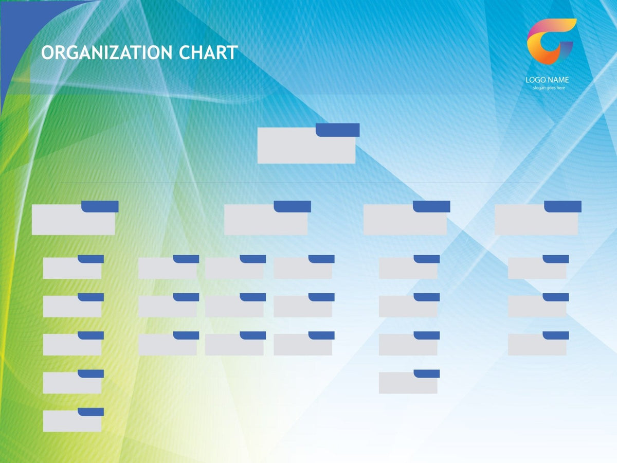 แผนผังองค์กร Organization Chart แสดงโครงสร้างบริษัท ชื่อผู้บริหาร และแผนกงาน พิมพ์คมชัด เหมาะสำหรับออฟฟิศ และงานประชาสัมพันธ์