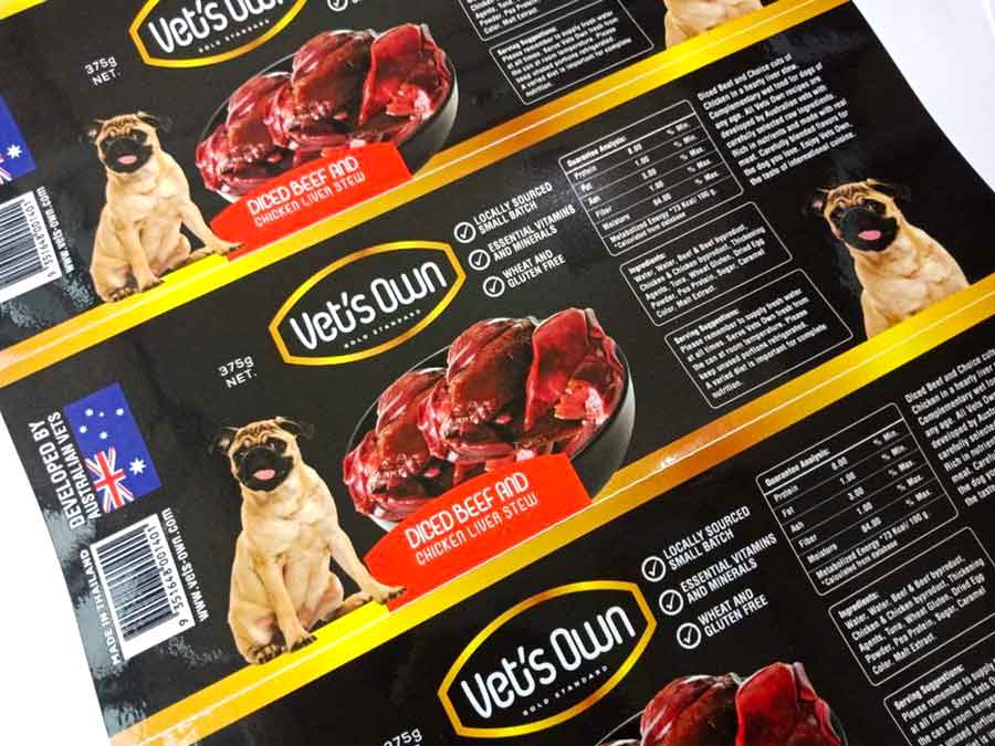 Sticker กระป๋องอาหารสุนัข รับออกแบบสติกเกอร์ฉลากสินค้า ฉลากอาหารกระป๋อง ทำถูก ไม่มีขั้นต่ำ โลโก้แบรนด์ ฉลากกระปุกครีม อาหารหมา โลโก้