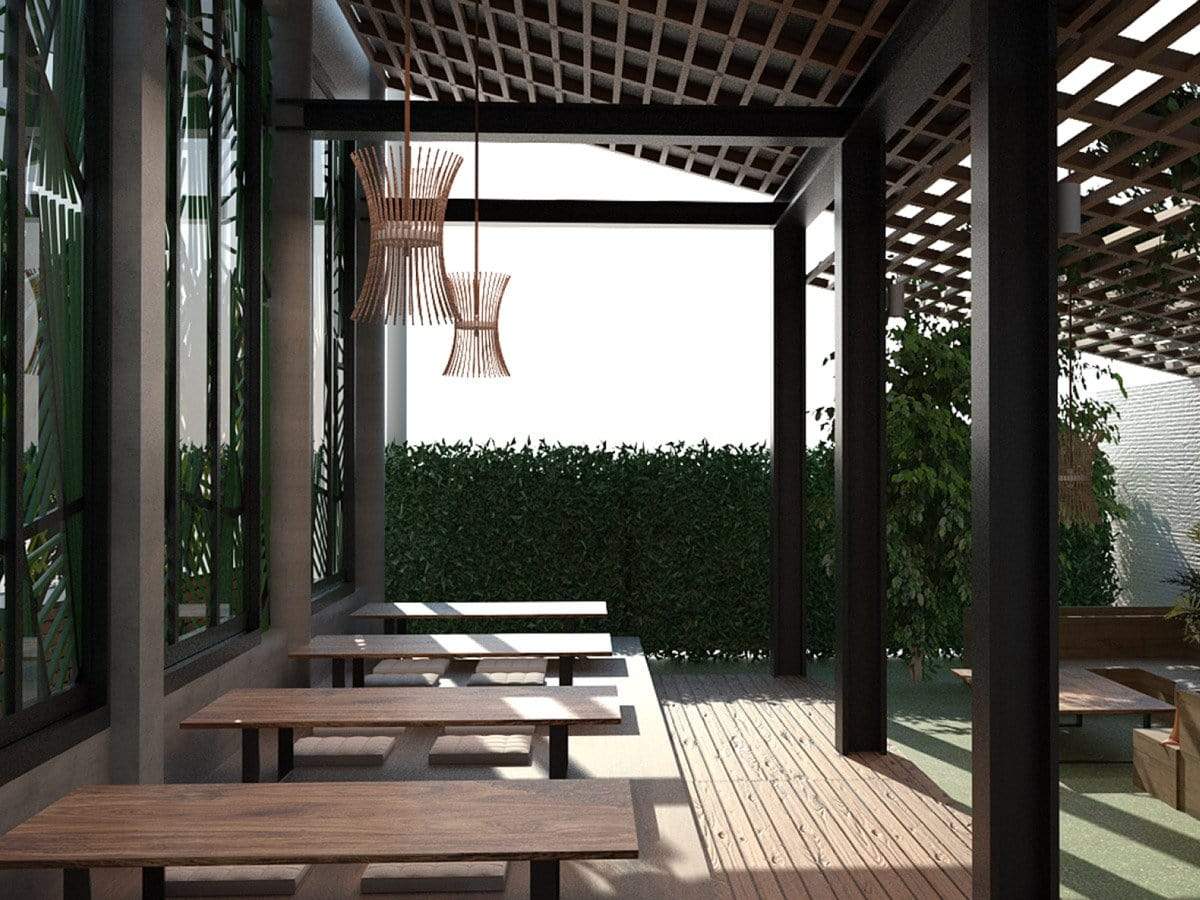 ออกแบบภาพ 3 มิติ ออกแบบระเบียง สปา ไม้ ภาพตัวอย่าง ระเบียง ไม้ ดีไซน์ ออกแบบ พร้อมตกแต่ง