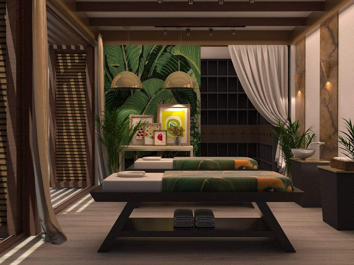 ออกแบบภาพ 3 มิติ ออกแบบห้องนวด สปา ร่มรื่น ไม้ ภาพตัวอย่าง ชอป ร้านนวดแผนไทย สปา ห้องนวด ดีไซน์ ออกแบบ พร้อมตกแต่ง