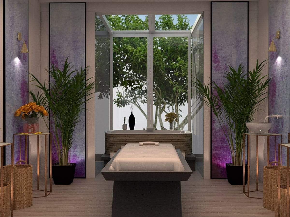 ออกแบบภาพ 3 มิติ ออกแบบบูธ ร้านนวด สปา ภาพตัวอย่าง ชอป ร้านนวด สปา ดีไซน์ ออกแบบ พร้อมตกแต่ง