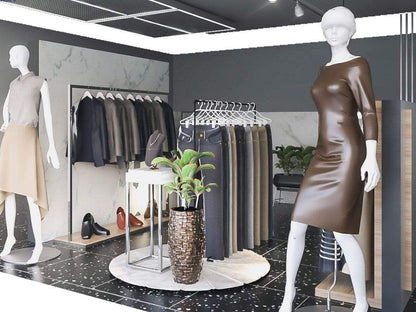 ออกแบบภาพ 3 มิติ ออกแบบบูธ ร้านขายเสื้อผ้า ภาพตัวอย่าง ชอป ร้านขายเสื้อผ้า ดีไซน์ ออกแบบ พร้อมตกแต่ง