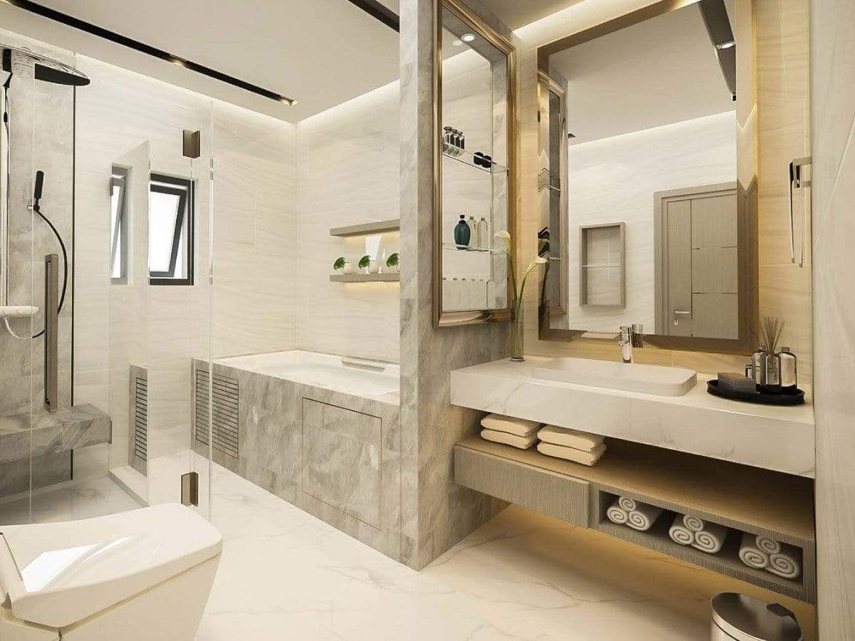 ออกแบบภาพ 3 มิติ ออกแบบห้องน้ำ ทันสมัย ภาพตัวอย่าง บ้าน ห้องน้า โรงแรม คอนโด ดีไซน์ ออกแบบ พร้อมตกแต่ง