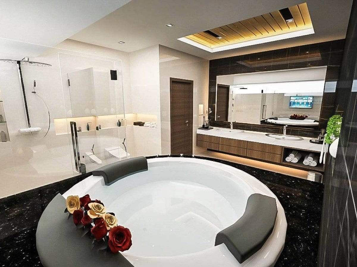 ออกแบบภาพ 3 มิติ ออกแบบห้องน้ำ อ่าง ภาพตัวอย่าง ห้องน้ำหรู โมเดิร์น ดีไซน์ ออกแบบ พร้อมตกแต่ง