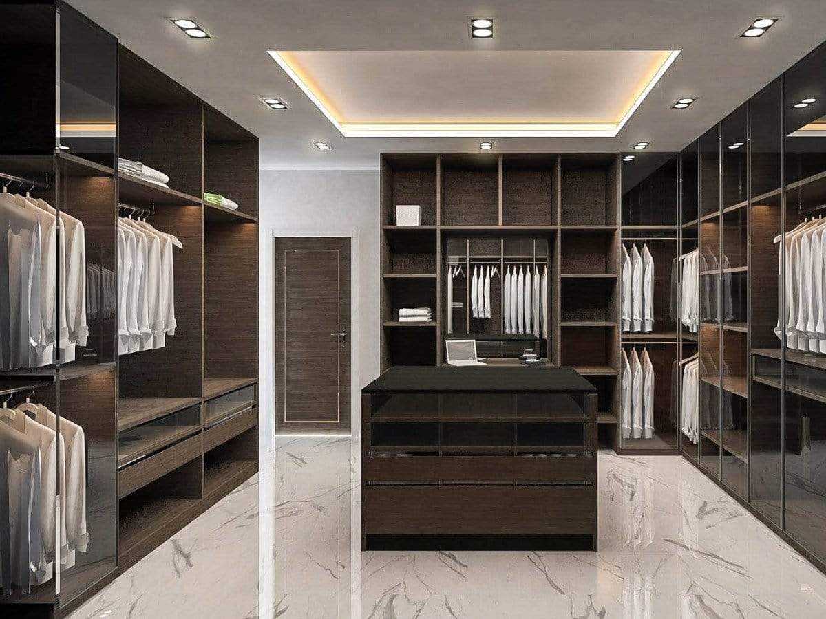 ออกแบบภาพ 3 มิติ ออกแบบห้องแต่งตัว ทันสมัย ภาพตัวอย่าง walk-in closet  บ้านหรู ดีไซน์ ออกแบบ พร้อมตกแต่ง