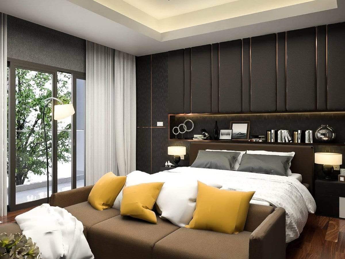 ออกแบบภาพ 3 มิติ ออกแบบห้องนอน master bedroom ภาพตัวอย่าง ห้องนอน โมเดิร์น ดีไซน์ ออกแบบ พร้อมตกแต่ง