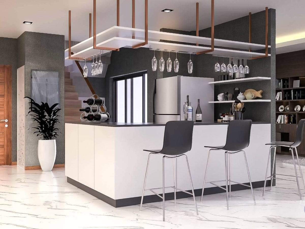 ออกแบบภาพ 3 มิติ ออกแบบเค้าเตอร์บาร์ ภาพตัวอย่าง บ้าน เคาน์เตอร์บาร์ ดีไซน์ ออกแบบ พร้อมตกแต่ง