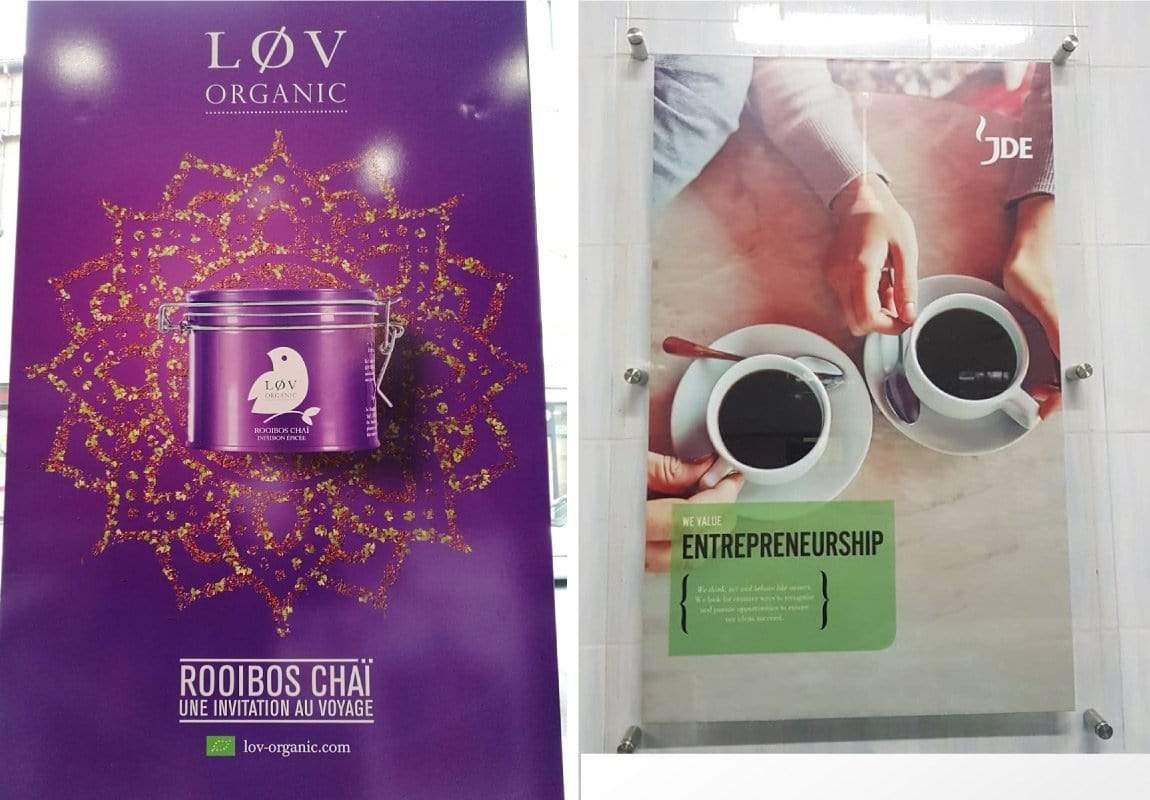 พิมพ์โปสเตอร์โฆษณาสินค้า Poster Ad โปสเตอร์ขนาดใหญ่ พิมพ์คมชัด สีสด เหมาะสำหรับงานโปรโมชัน โฆษณา และตกแต่งร้าน