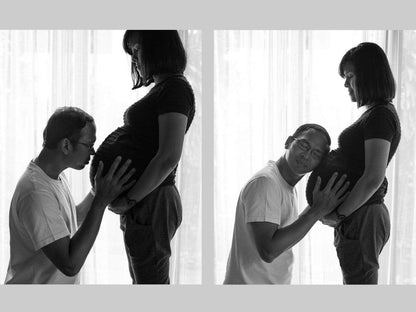 รับถ่ายรูปคนท้อง แม่ตั้งครรภ์ ท้อง 9 เดือน ใกล้คลอด พ่อหอมพุงแม่