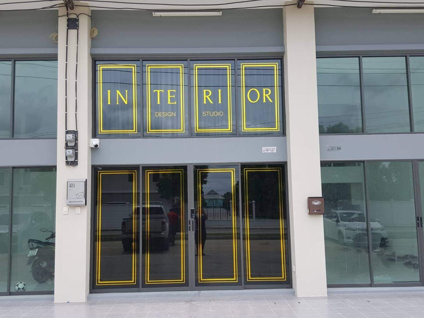 สติกเกอร์ติดตกแต่งกระจกร้านก๋วยเตี๋ยวเรือ ร้านอาหาร ปรับปรุงร้านอาหาร ตกแต่งผนัง เพดาน Indoor