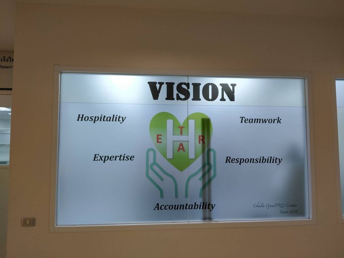 สติ๊กเกอร์ฝ้า ติดกระจก ฟิล์มฝ้าติดกระจก - Octopus Media Solutions