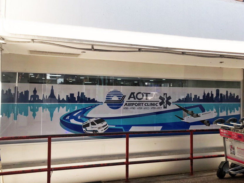 สติ๊กเกอร์ซีทรู See-through One Way Vision มองทะลุจากด้านในได้ พิมพ์คมชัด เหมาะสำหรับติดกระจกอาคารและรถยนต์