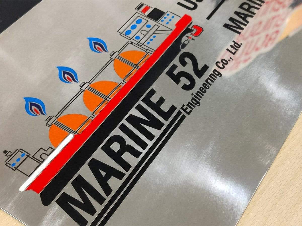 ป้ายกัดกรด ทำสี stainless สแตนเลสเซาะร่อง ป้ายเงา ป้ายชื่อ ป้ายบริษัท กัดกรด ทำสี ป้ายสแตนเลสกัดกรดลงสี