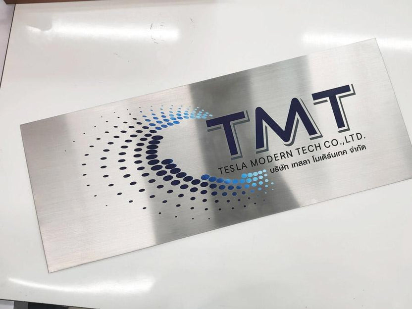 รับทำป้ายกัดกรด stainless etch plaque สแตนเลสกัดกรด สภากาชาดไทย ราคาถูก ป้ายบริษัท ร้านทำป้ายสแตนเลส กัดกรด