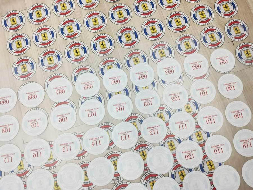 สติ๊กเกอร์สูญญากาศ พิมพ์สีเทาด้านเดียว ติดกระจกหน้ารถ ฟิล์มสูญญากาศ ติดรถ ป้ายสูญญากาศ ติดกระจกรถ ทางเข้าออก