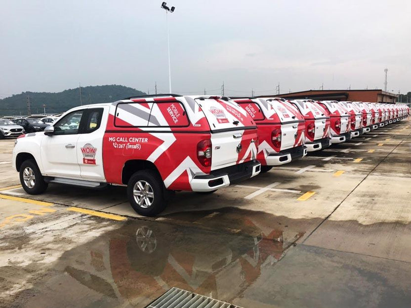 Car wrap โฆษณารถยนต์แบบเต็มคัน ใช้วัสดุ PVC 3M ทนแดดฝน สำหรับการตลาดระยะยาว