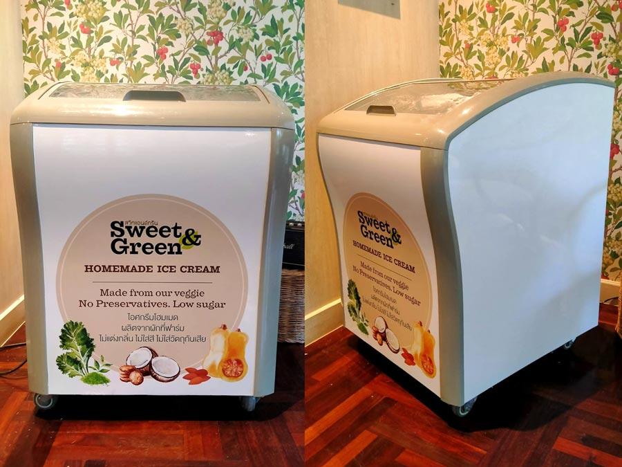 สติ๊กเกอร์ติดตู้ สติ๊กเกอร์แรพตู้ แรพอุปกรณ์ แรพเปลี่ยนสี Sticker wrap รับแรพตู้ ร้านแรพสติ๊กเกอร์ สติ๊กเกอร์ติดตู้แช่