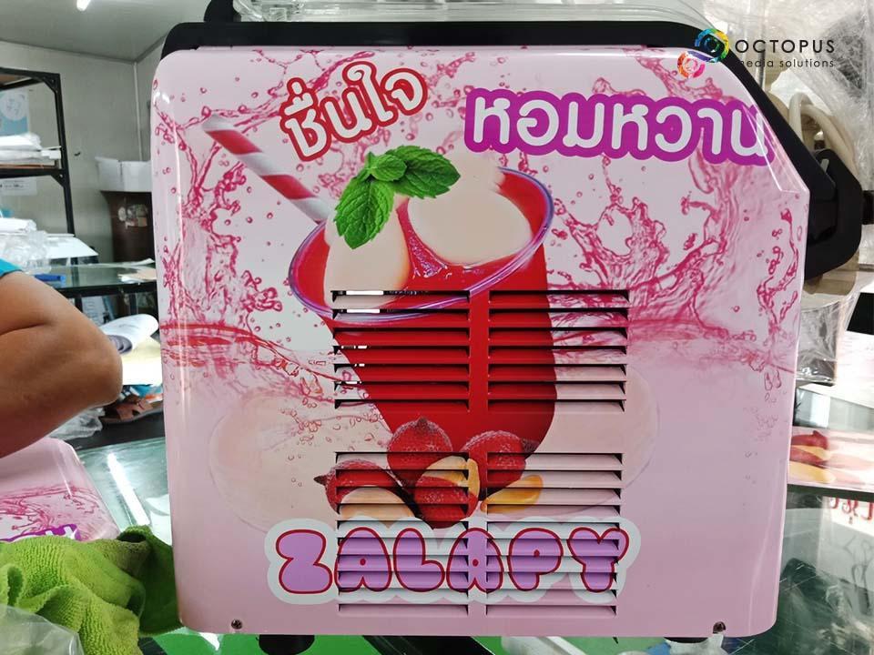 สติ๊กเกอร์ติดเฟอร์นิเจอร์ Sticker Wrap ตู้อุปกรณ์ - Octopus Media Solutions